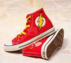 dc comic flash converse shoes